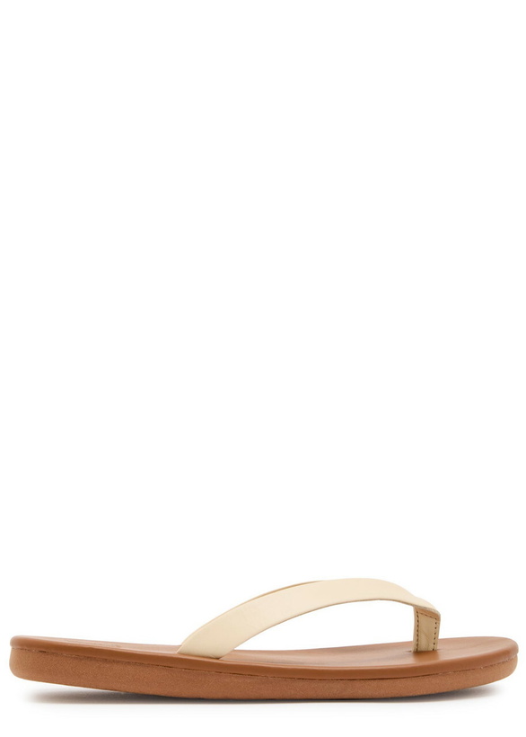 Photo: Ancient Greek Sandals Saionara Leather Flip Flops Cream