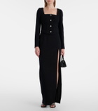 Alessandra Rich Wool-blend twill bouclé jacket