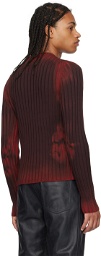 Ferragamo Red Tie-Dye Sweater