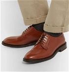 Mr P. - Lucien Polished-Leather Derby Shoes - Men - Tan