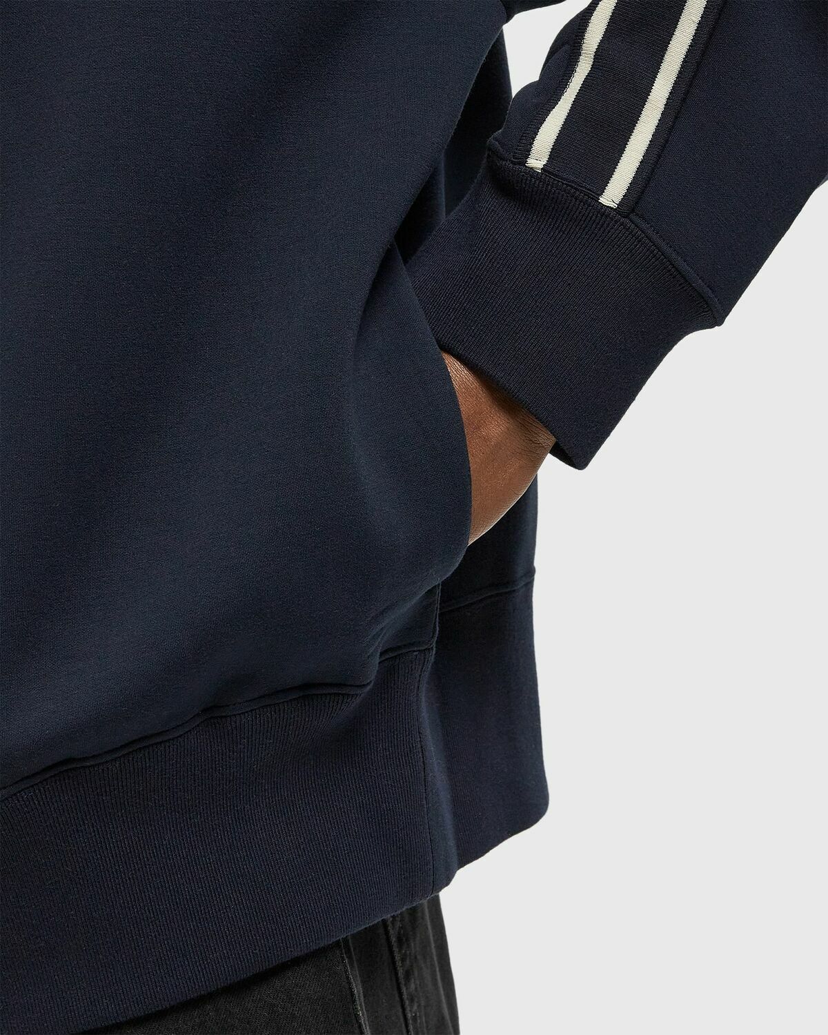 Calvin Klein Jeans LS COTTON SPACER STRIPE RIB QTR Blue Mens Half-Zip