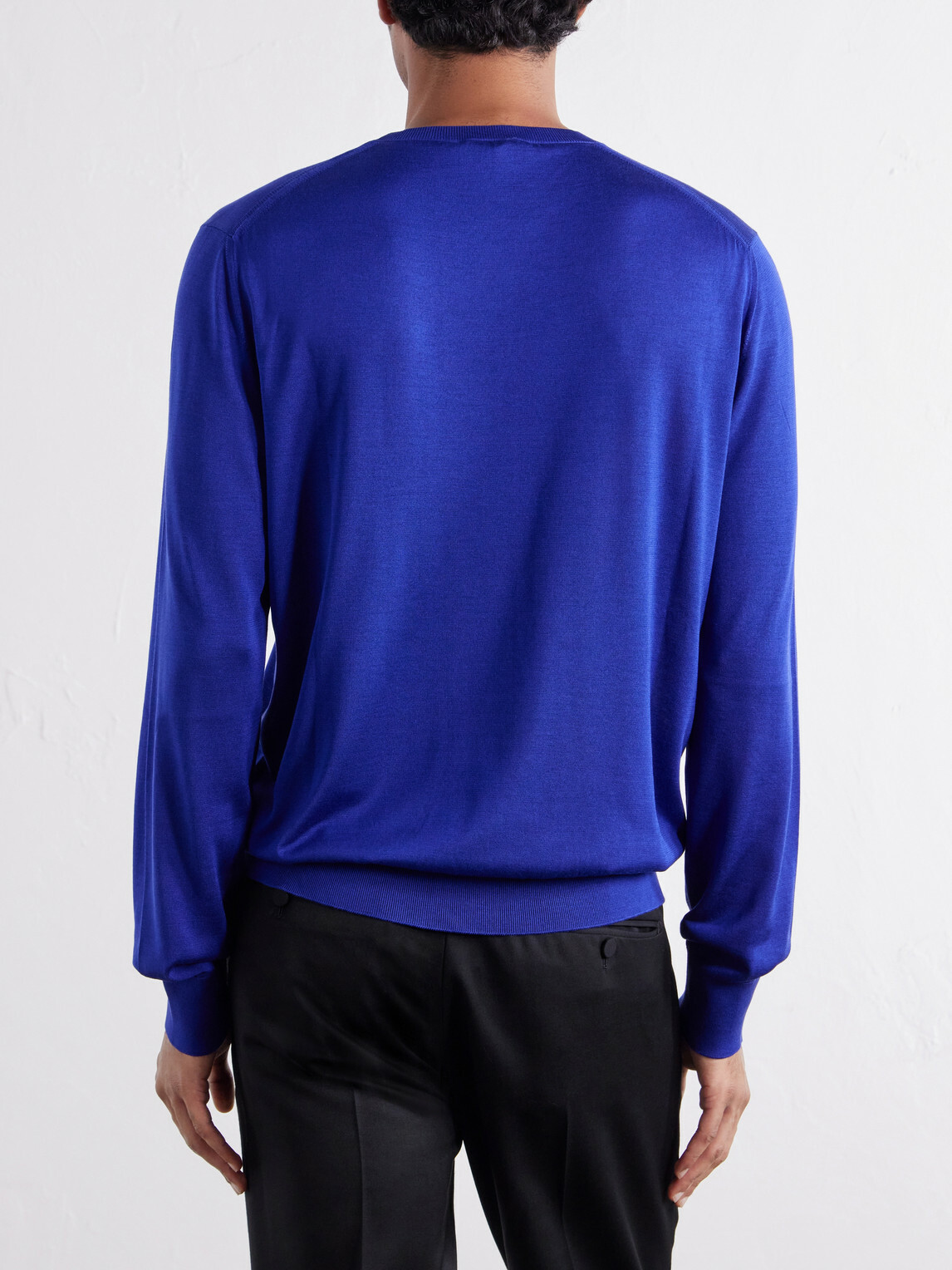 TOM FORD - Silk Sweater - Blue