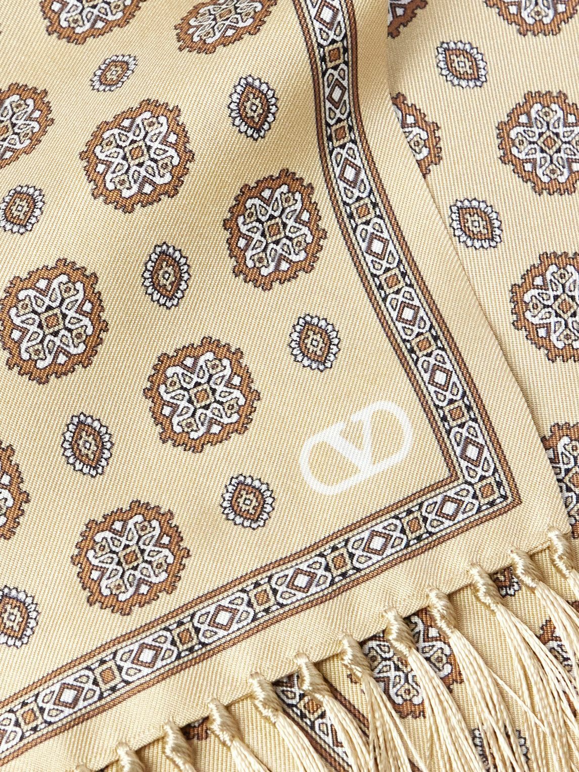 Valentino Garavani - Tasselled Printed Silk-Twill Scarf