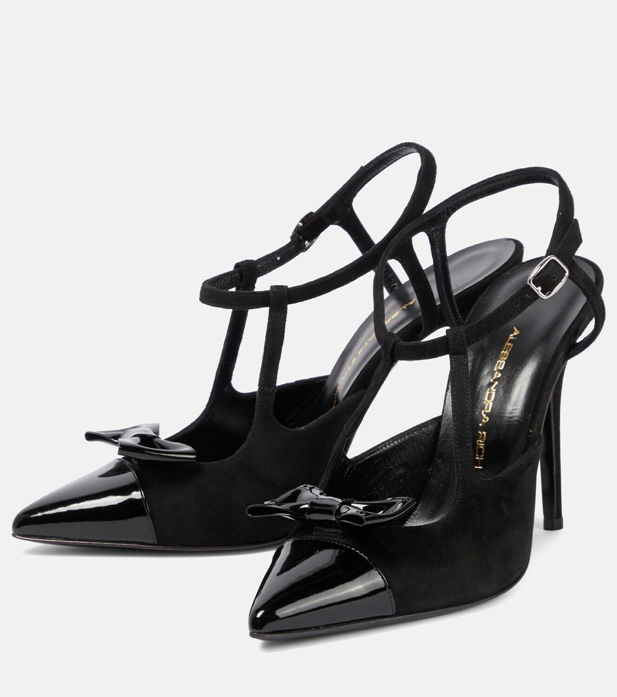 Alessandra Rich Suede and patent leather pumps Alessandra Rich