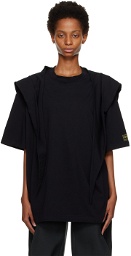 Raf Simons Black Oversized Hooded T-Shirt