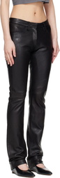 AARON ESH Black Leather Trousers