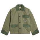 Bode Women's Waxed Craft Jacket in Light Green