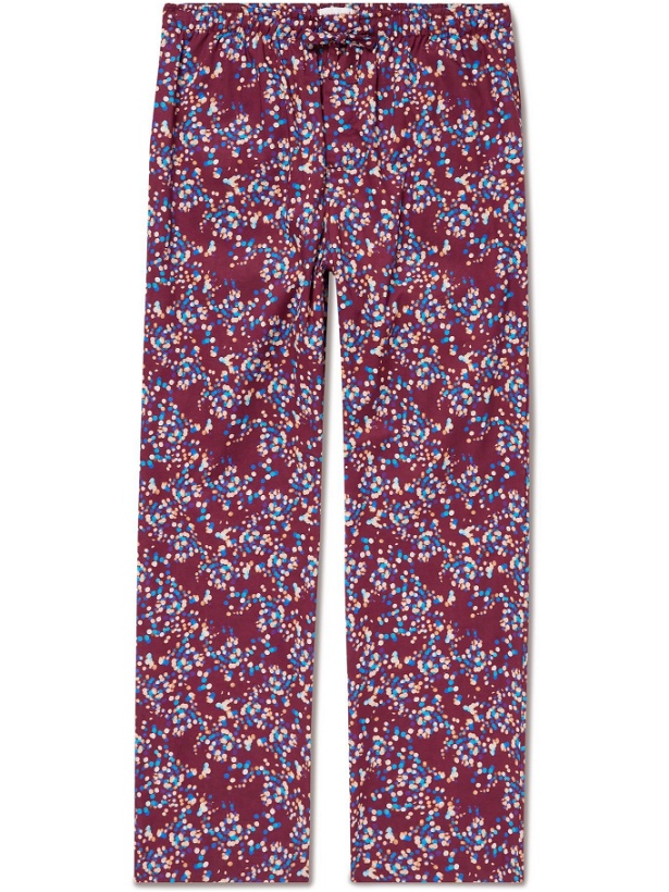 Photo: Derek Rose - Printed Cotton Pyjama Trousers - Red