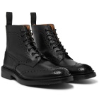 Tricker's - Stow Full-Grain Leather Brogue Boots - Black