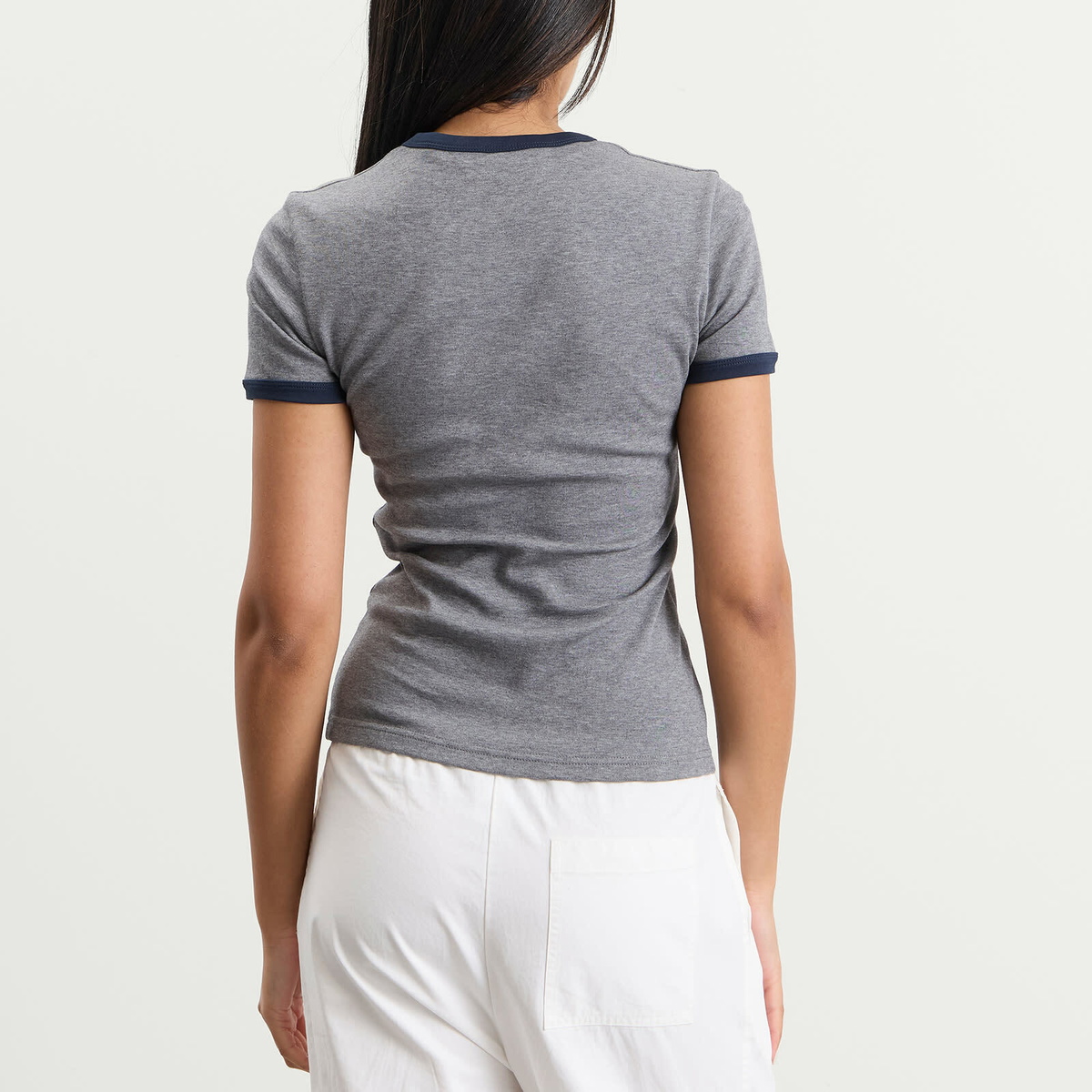 Samsøe Samsøe Women's Sabond T-Shirt in Mid Grey Melange