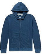 Blue Blue Japan - Indigo-Dyed Cotton-Jersey Zip-Up Hoodie - Blue