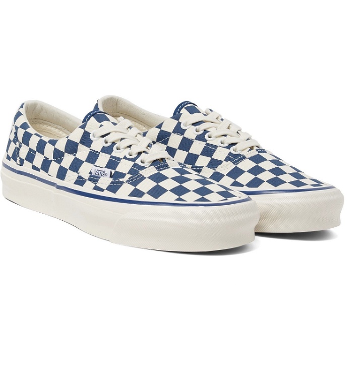 Photo: Vans - OG Era LX Checkerboard Canvas Sneakers - Blue