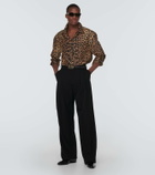 Saint Laurent Leopard-print silk shirt