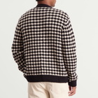 Wax London Men's Walker Bubble Knit Cardigan in Black/Ecru
