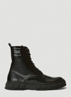 1992 Faux-Leather Boots in Black