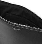 Saint Laurent - Pebble-Grain Leather Pouch - Men - Black