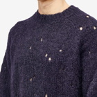 Our Legacy Men's Needle Drop Raglan in Navy Fuzzy Mohpaca