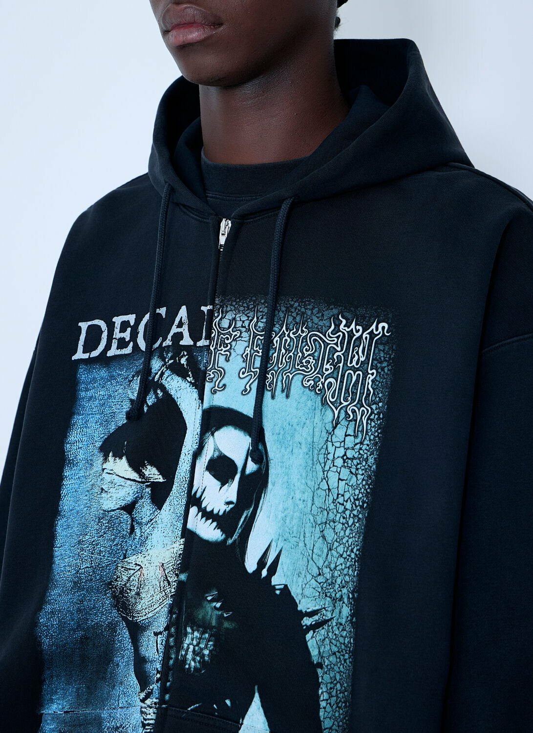 Vetements Cof Cut-Up Zip-Up Hooded Sweatshirt