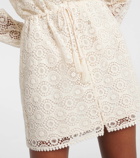 Frame Lace cotton minidress