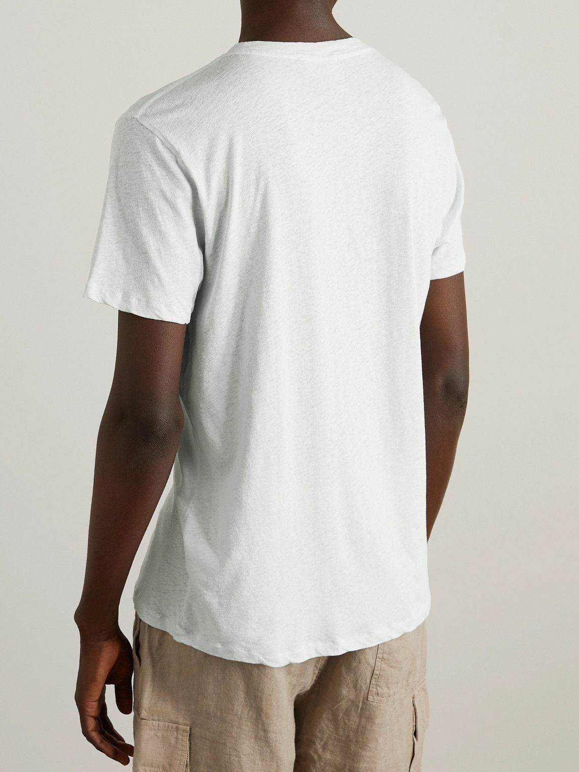 Frescobol Carioca - Lucio Cotton and Linen-Blend Jersey T-Shirt - Gray ...