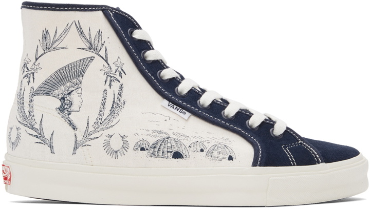 Photo: Vans Blue & White Sarah Andelman Edition OG Style 24 Sneakers
