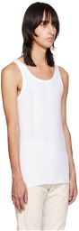 The Letters White Stripe Tank Top