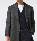Brunello Cucinelli Herringbone wool and alpaca-blend coat