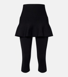 Alaïa Cropped peplum leggings