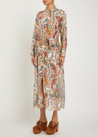 Etro Patterned Cotton Midi Shirt Dress Multicoloured 1