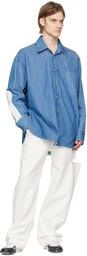 MM6 Maison Margiela Blue Oversized Denim Shirt