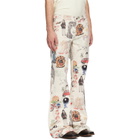 COÛT DE LA LIBERTÉ Off-White Jimmy California Cool Japan Canvas Flare Jeans