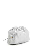 Mansur Gavriel Cloud Mini Metallic Leather Clutch - Silver - One Size