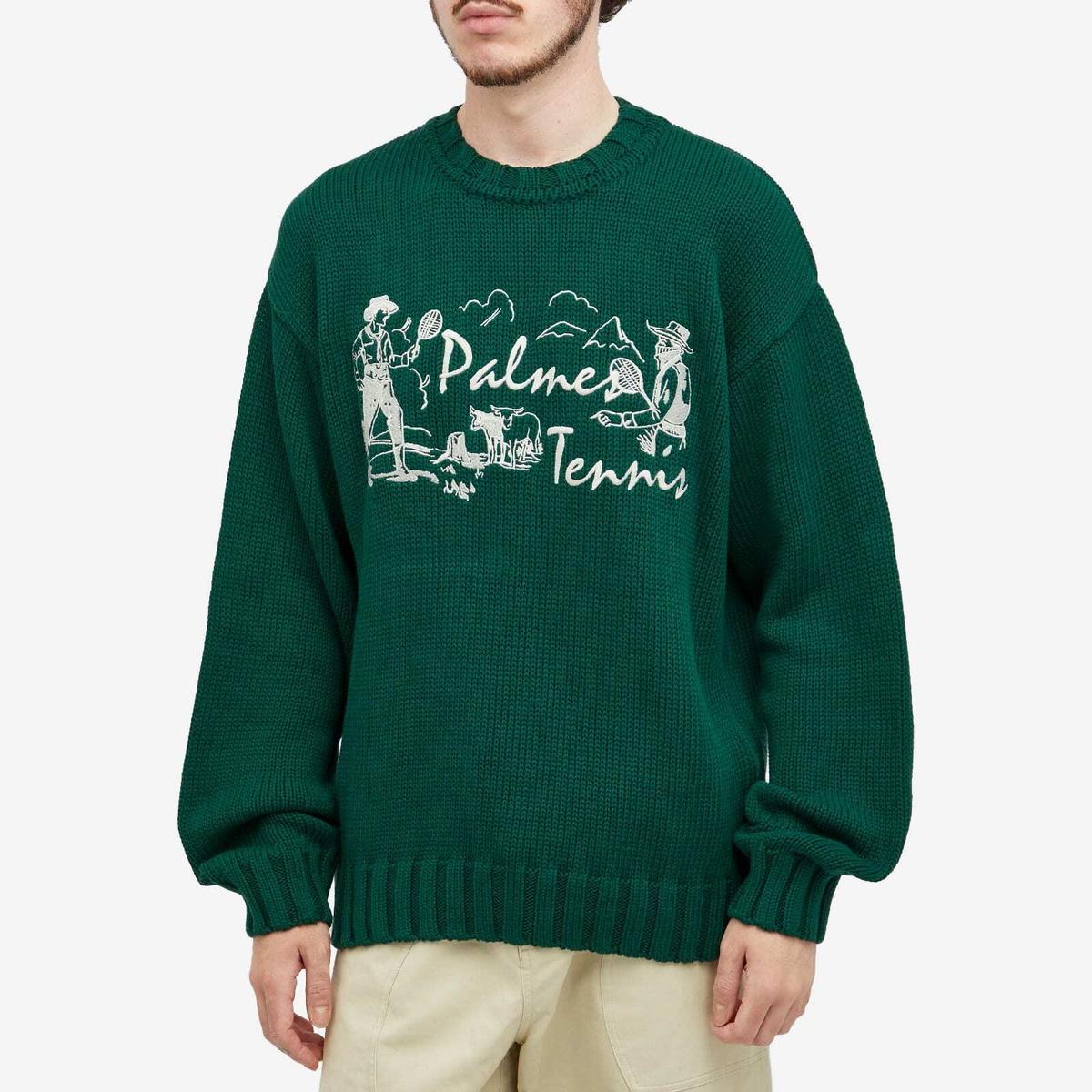 Palmes Men's Dustup Jumper in Dark Green