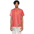 Heron Preston Red Tie-Dye Spray Style T-Shirt