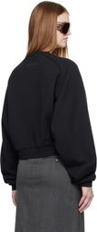 Fear of God ESSENTIALS Black Fleece Raglan Crewneck Sweatshirt
