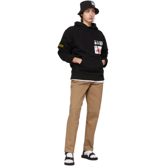 SSENSE WORKS SSENSE Exclusive 88rising Black Patch Hoodie