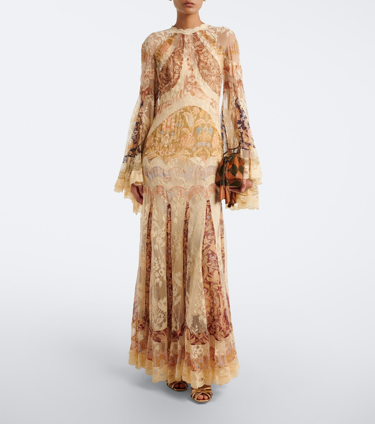 Zimmermann Valiant floral panelled silk gown