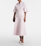 Jacquemus Triangle cotton poplin midi skirt