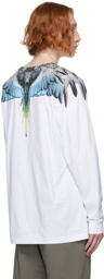 Marcelo Burlon County of Milan White & Blue Wings Long Sleeve T-Shirt