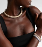 David Yurman Sculpted Cable 18kt gold necklace with diamonds