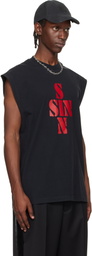 VETEMENTS Black 'SIN' Sleeveless Top