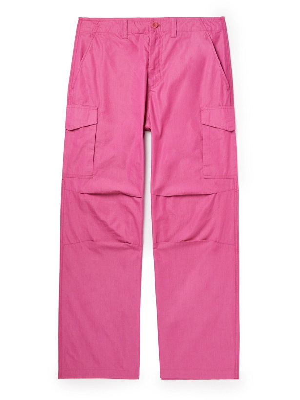 Photo: Our Legacy - Trekking Wide-Leg Cotton-Blend Ripstop Cargo Trousers - Pink