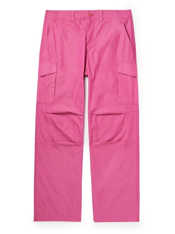 Photo: Our Legacy - Trekking Wide-Leg Cotton-Blend Ripstop Cargo Trousers - Pink