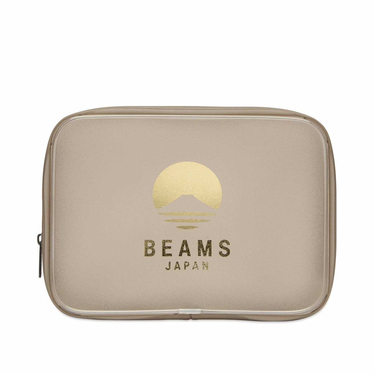 BEAMS JAPAN Logo Pouch - Large in Brown 