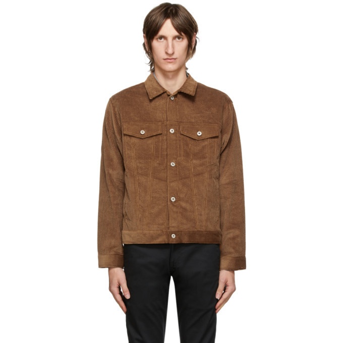 Naked and Famous Denim Brown Seersucker Corduroy Jacket Naked and ...