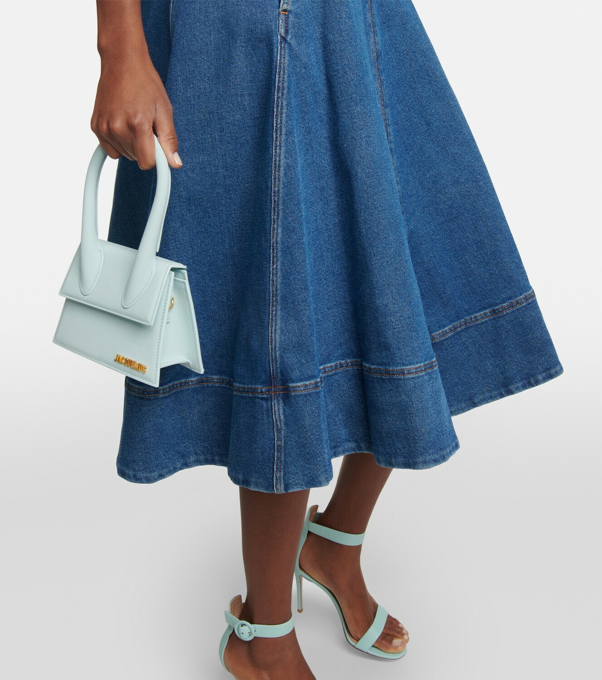 Oscar de la Renta Sweetheart denim midi dress Oscar de la Renta