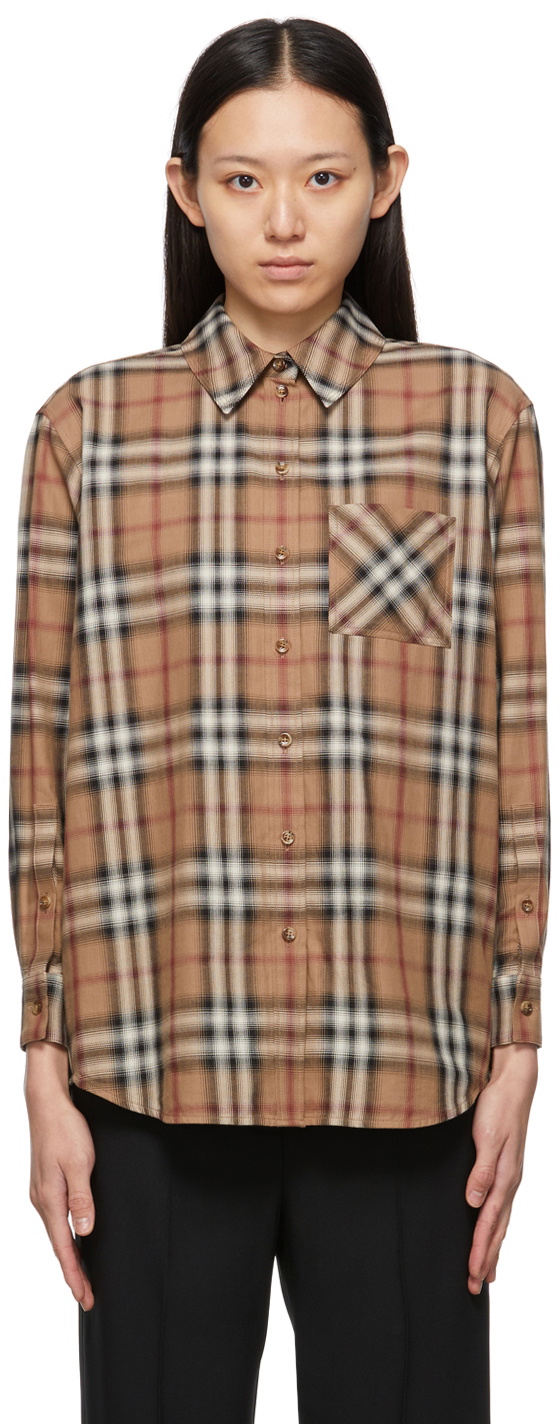 Burberry Beige Ombré Check Carlota Shirt Burberry