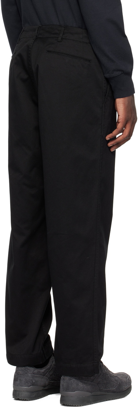 nanamica Black Wide Chino Pants Nanamica