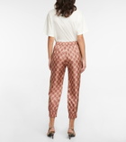 Gucci - GG Supreme printed silk sweatpants