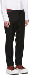 Alexander McQueen Black Wool Gabardine Trousers